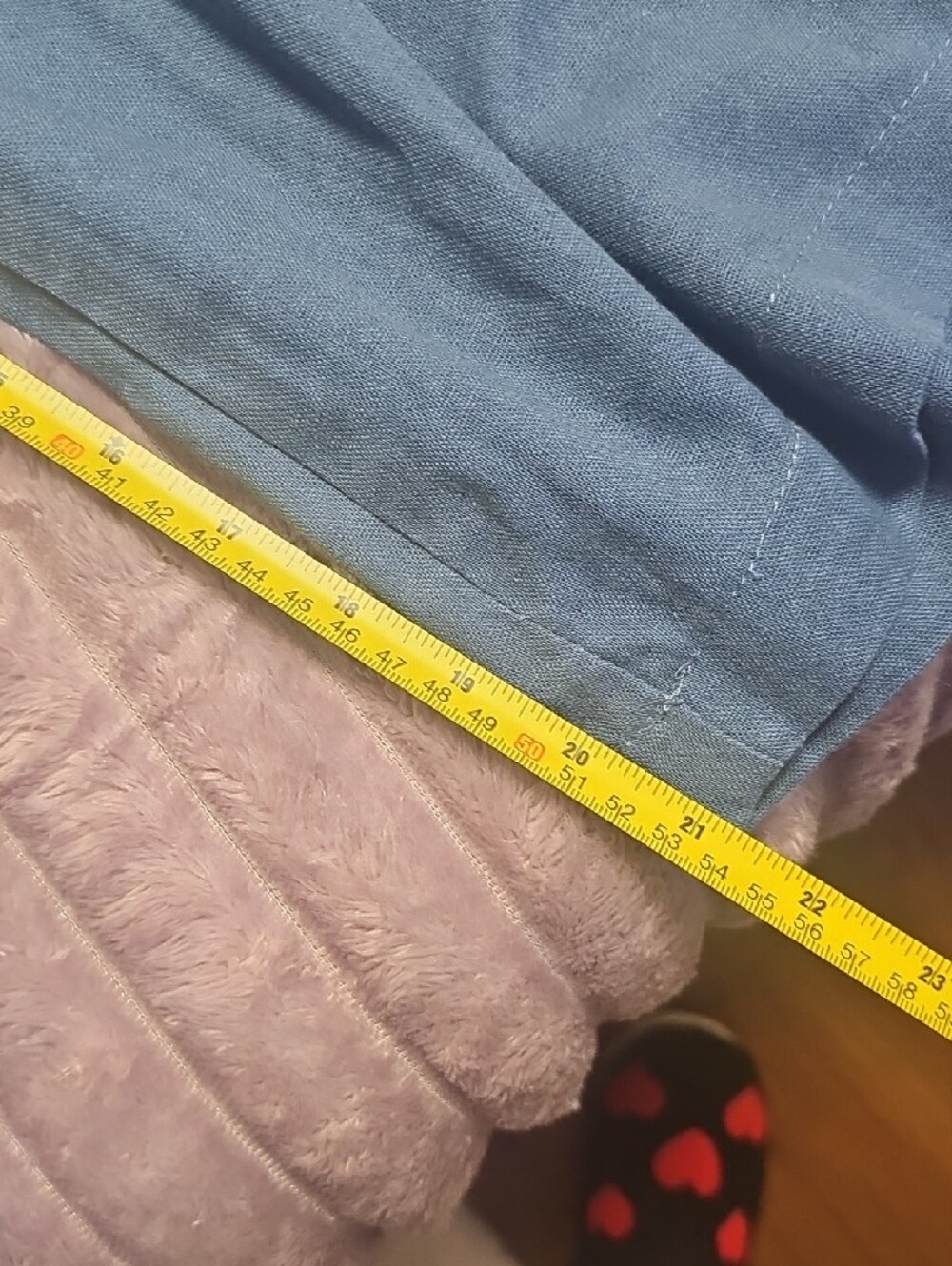 Wide Leg High-Rise Pants in Blue - Picture 3 of 6